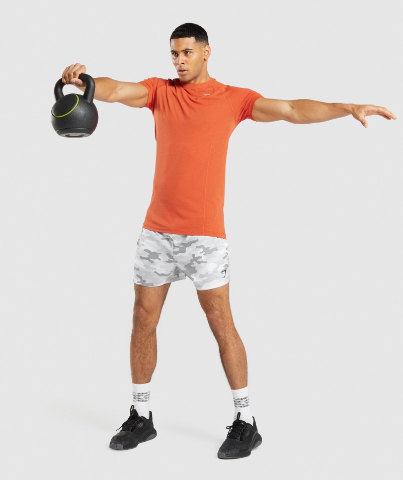 Gymshark Vital Light Bezšvové Tričko Papaya Orange Marl