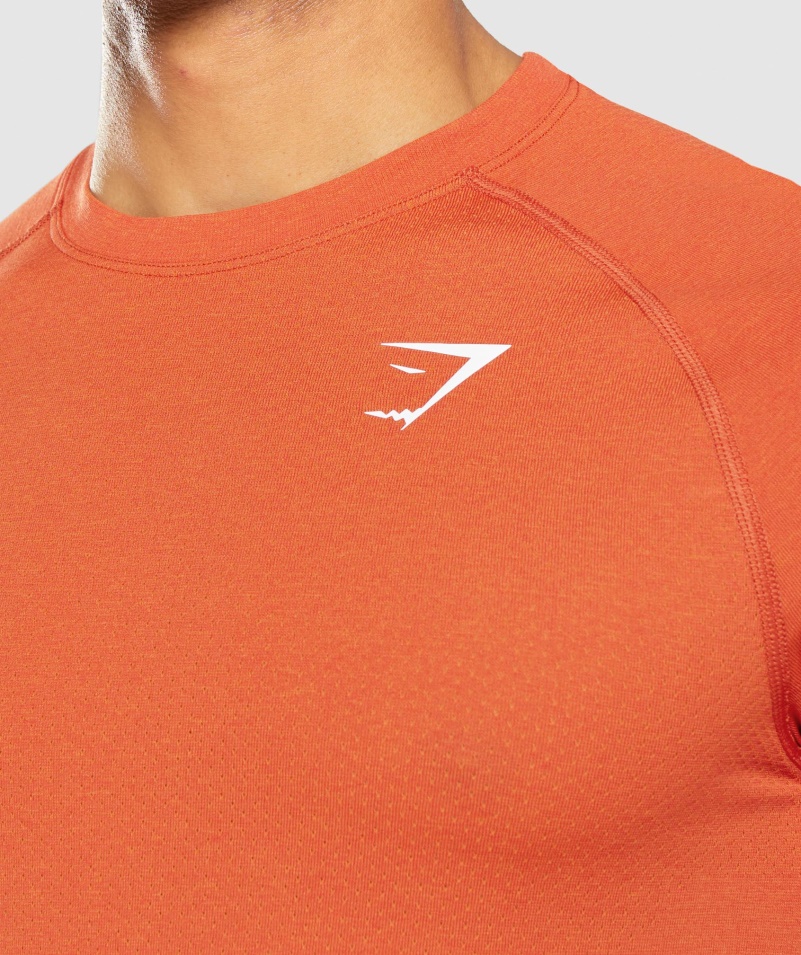 Gymshark Vital Light Bezšvové Tričko Papaya Orange Marl