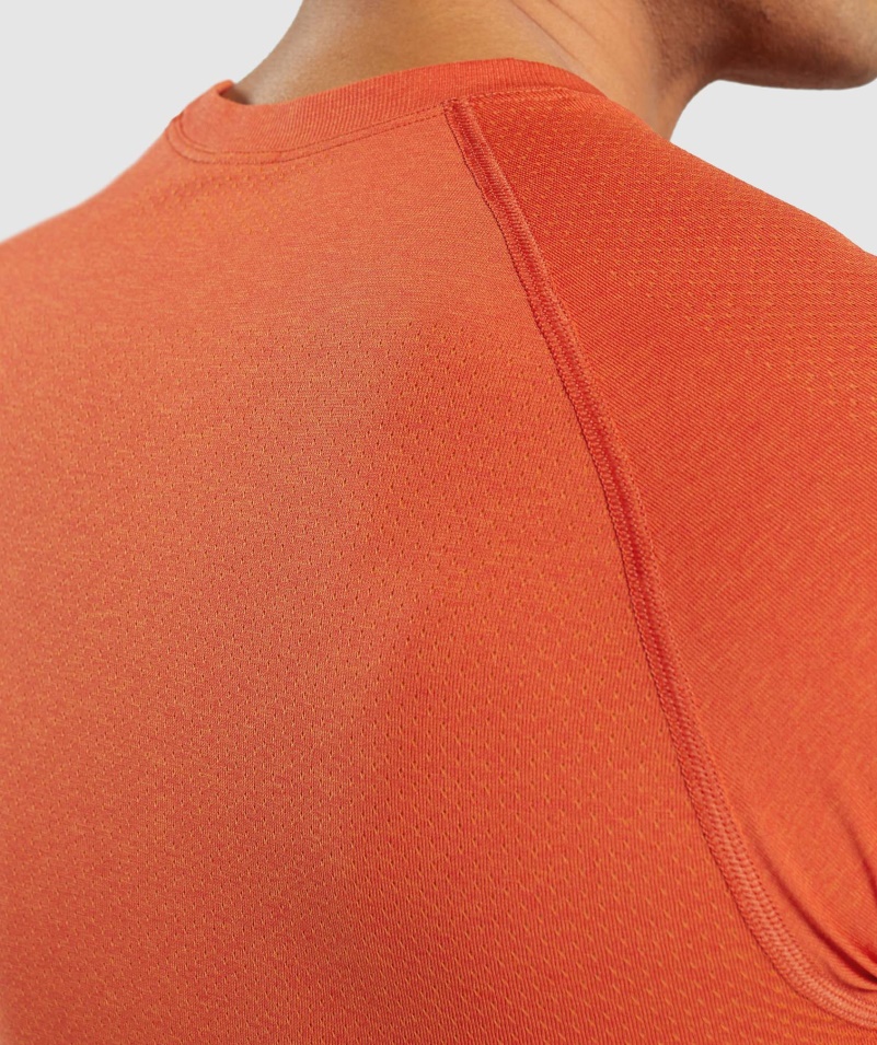 Gymshark Vital Light Bezšvové Tričko Papaya Orange Marl