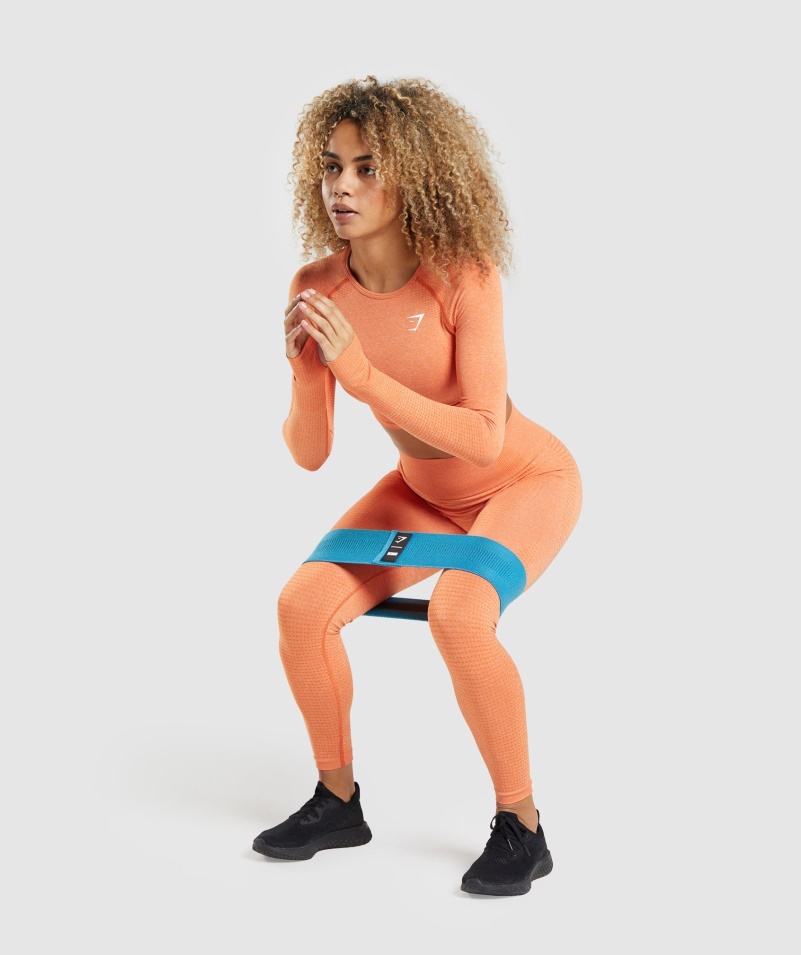 Gymshark Vital Bezšvové 2.0 Legíny Marhuľa Oranžová Marl