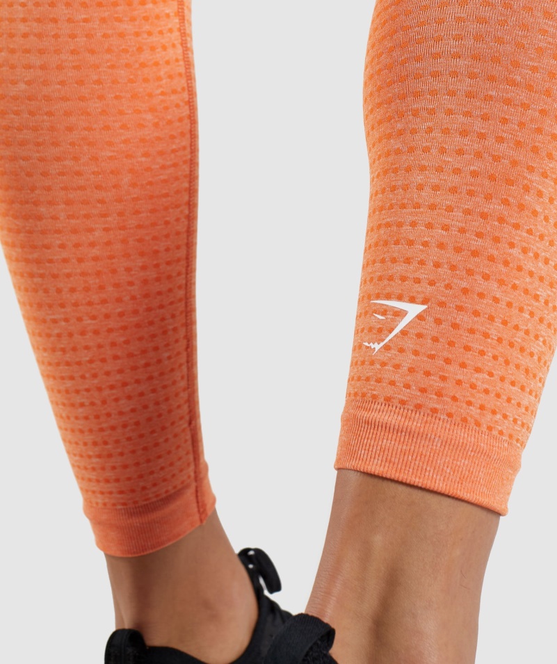 Gymshark Vital Bezšvové 2.0 Legíny Marhuľa Oranžová Marl
