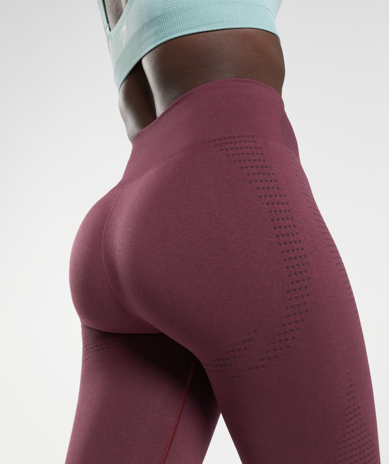Gymshark Vital Bezšvové 2.0 Legíny Zapečené Gaštanové Marl