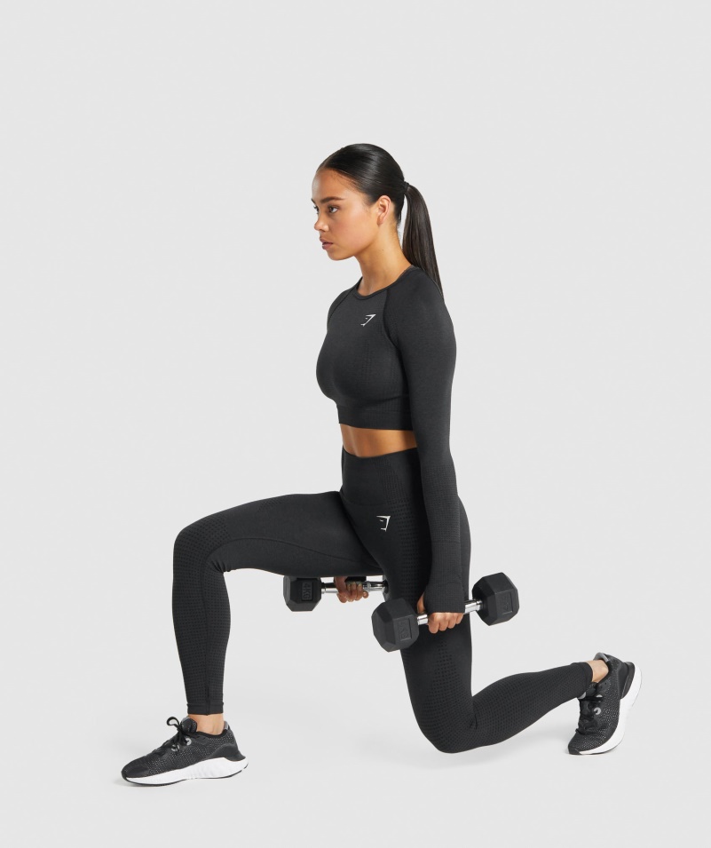 Gymshark Vital Bezšvové 2.0 Legíny Black Marl