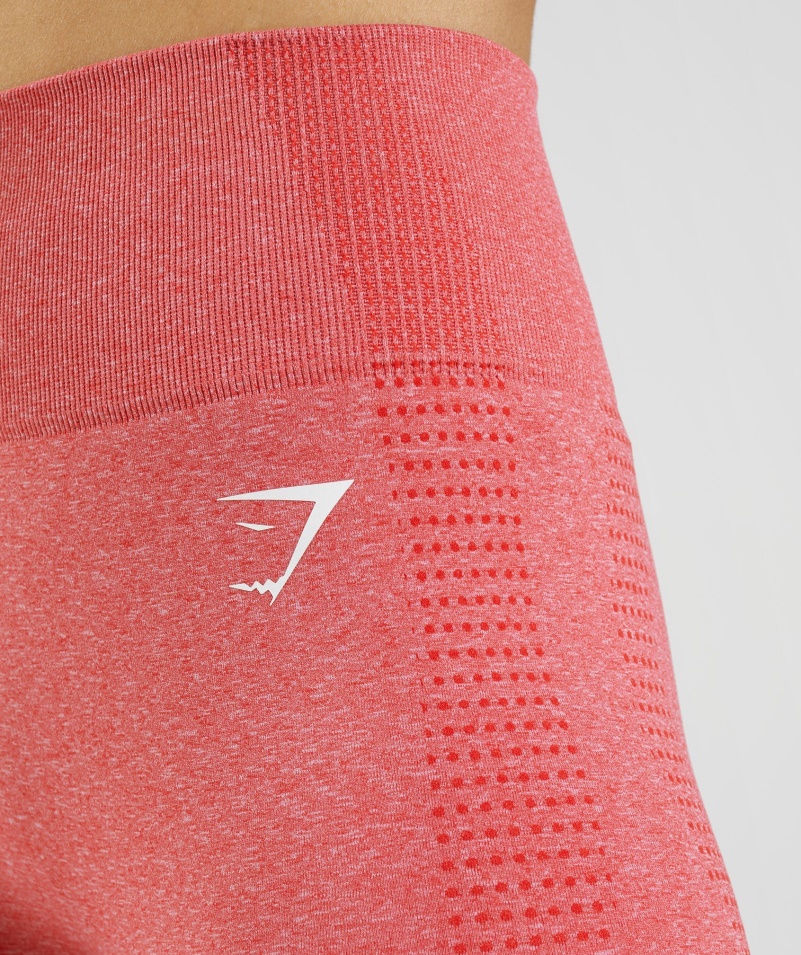 Gymshark Vital Bezšvové 2.0 Legíny Chilli Red Marl