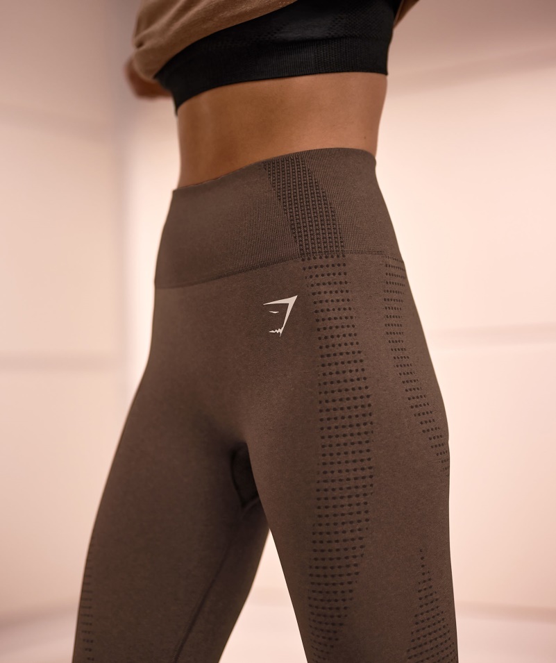 Gymshark Vital Bezšvové 2.0 Legíny Na Espresso Marl