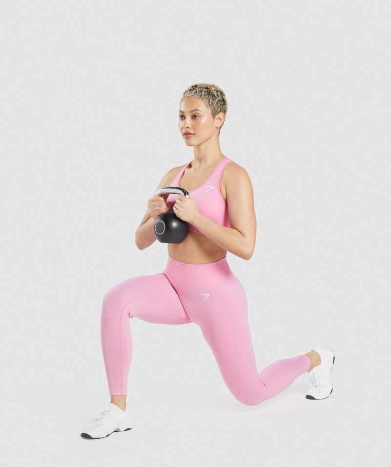 Gymshark Vital Bezšvové 2.0 Legíny Sorbet Pink Marl