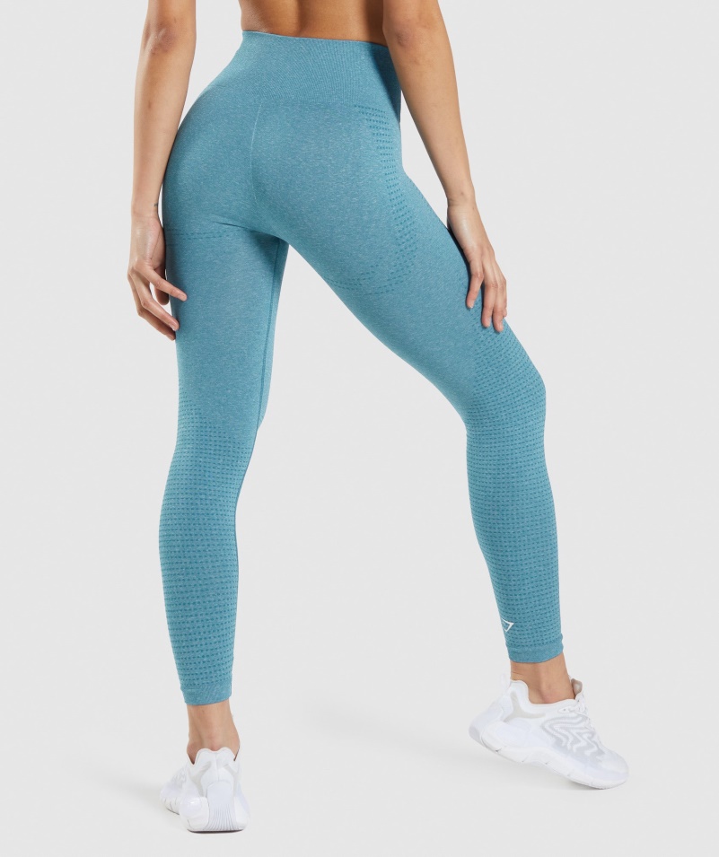 Gymshark Vital Bezšvové 2.0 Legíny Tahoe Teal Marl