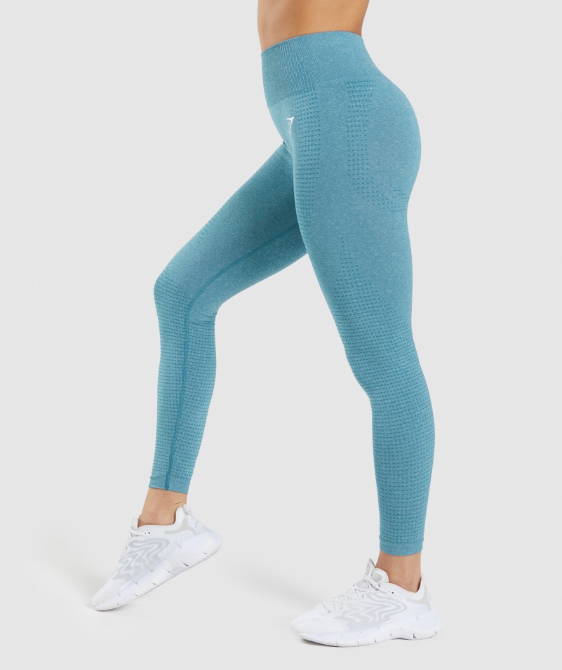 Gymshark Vital Bezšvové 2.0 Legíny Tahoe Teal Marl