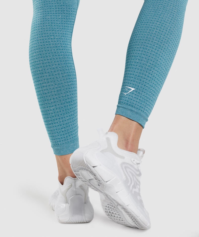 Gymshark Vital Bezšvové 2.0 Legíny Tahoe Teal Marl