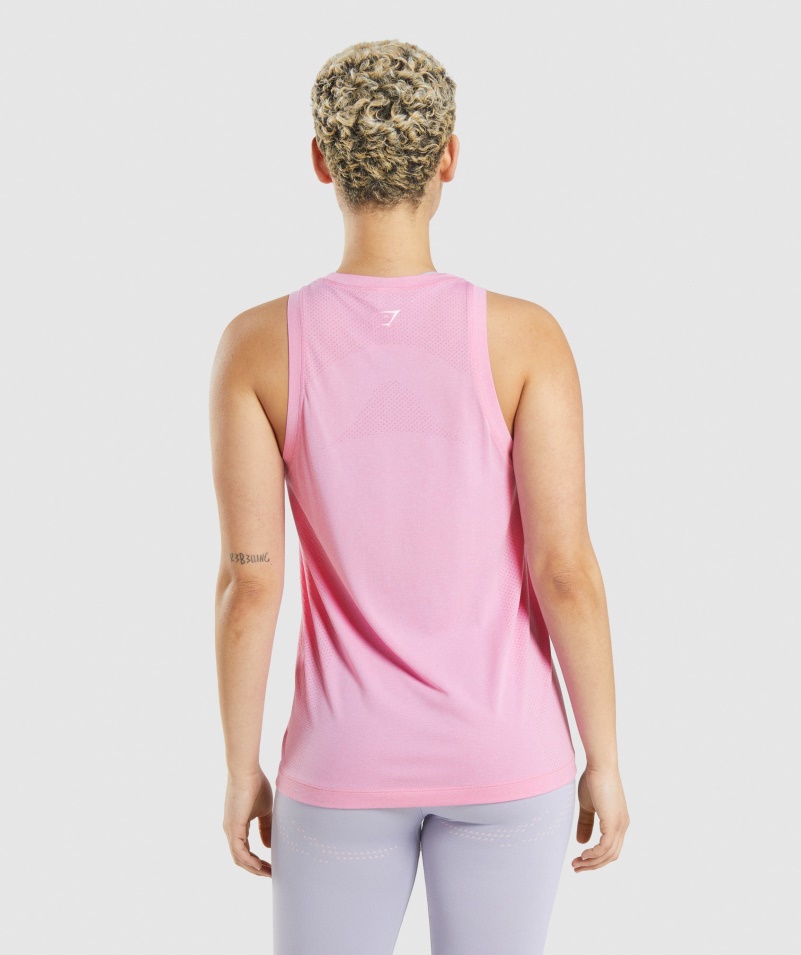 Gymshark Vital Bezšvový 2.0 ľahký Sypký Tankový Sorbet Pink Marl