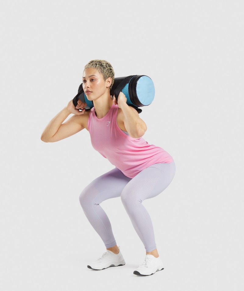 Gymshark Vital Bezšvový 2.0 ľahký Sypký Tankový Sorbet Pink Marl