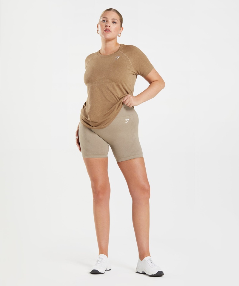 Gymshark Vital Bezšvové 2.0 Svetlé Tričko Plavé Marl