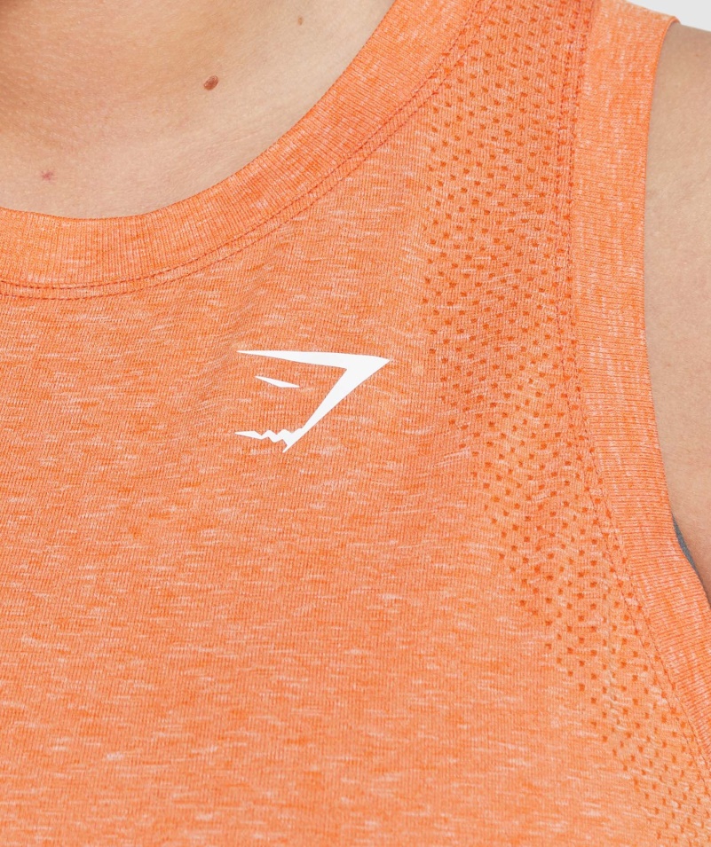 Gymshark Vital Bezšvový 2.0 ľahký Tank Marhuľa Oranžová Marl
