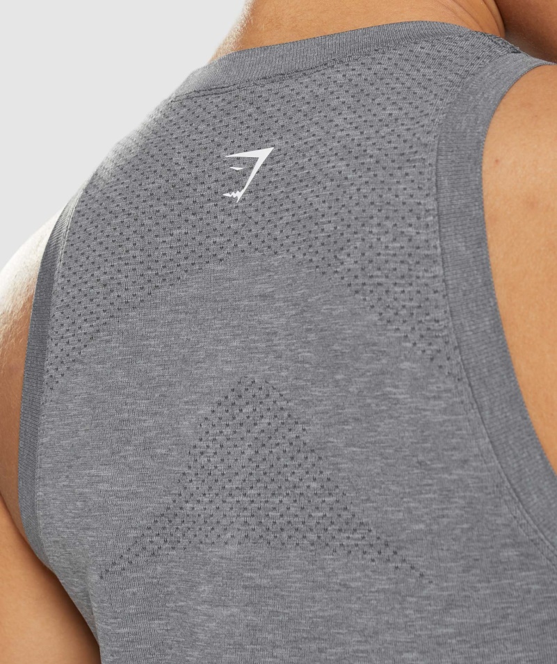 Gymshark Vital Bezšvový 2.0 ľahký Tank Dymovo Sivá Marl