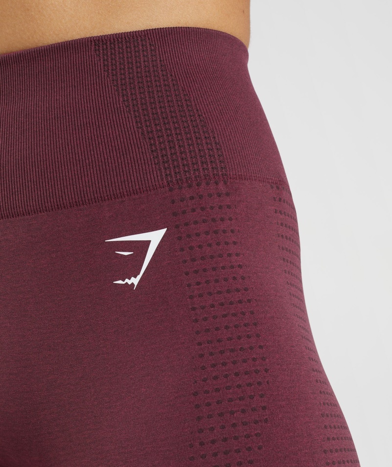 Gymshark Vital Bezšvové 2.0 šortky Pečené Gaštanové Marl