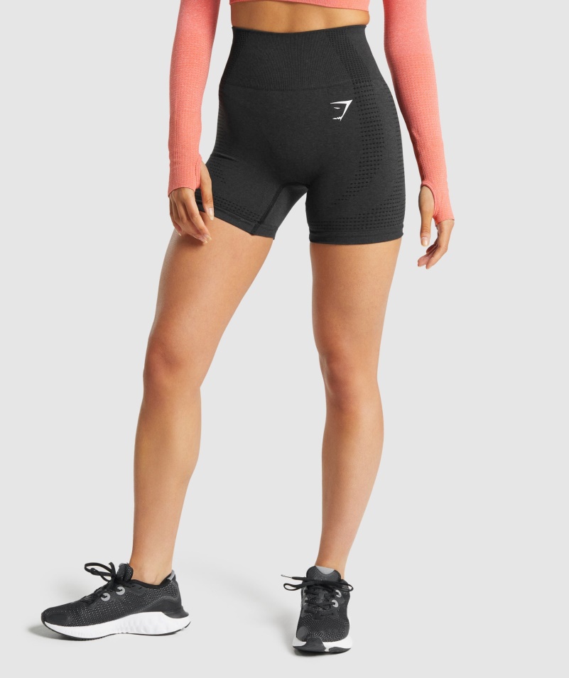 Gymshark Vital Bezšvové 2.0 šortky Black Marl