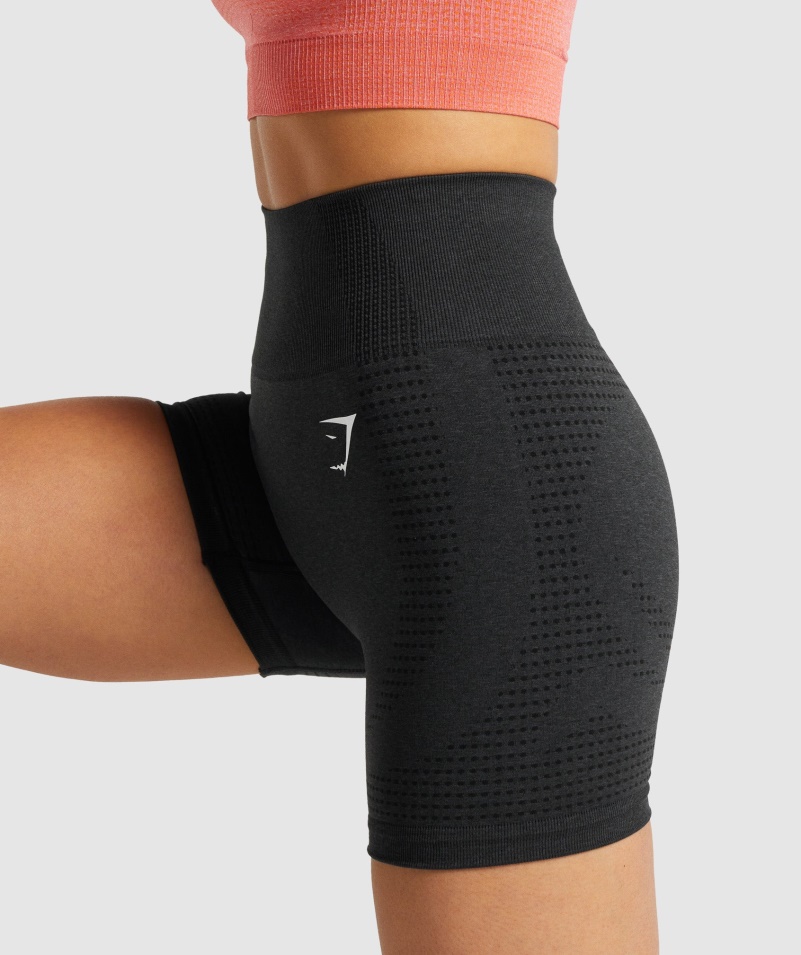 Gymshark Vital Bezšvové 2.0 šortky Black Marl