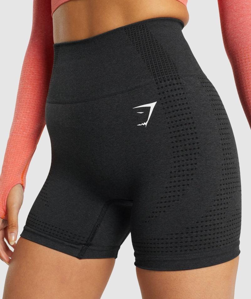 Gymshark Vital Bezšvové 2.0 šortky Black Marl