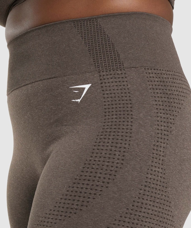 Gymshark Vital Bezšvové 2.0 šortky Hnedé Marl