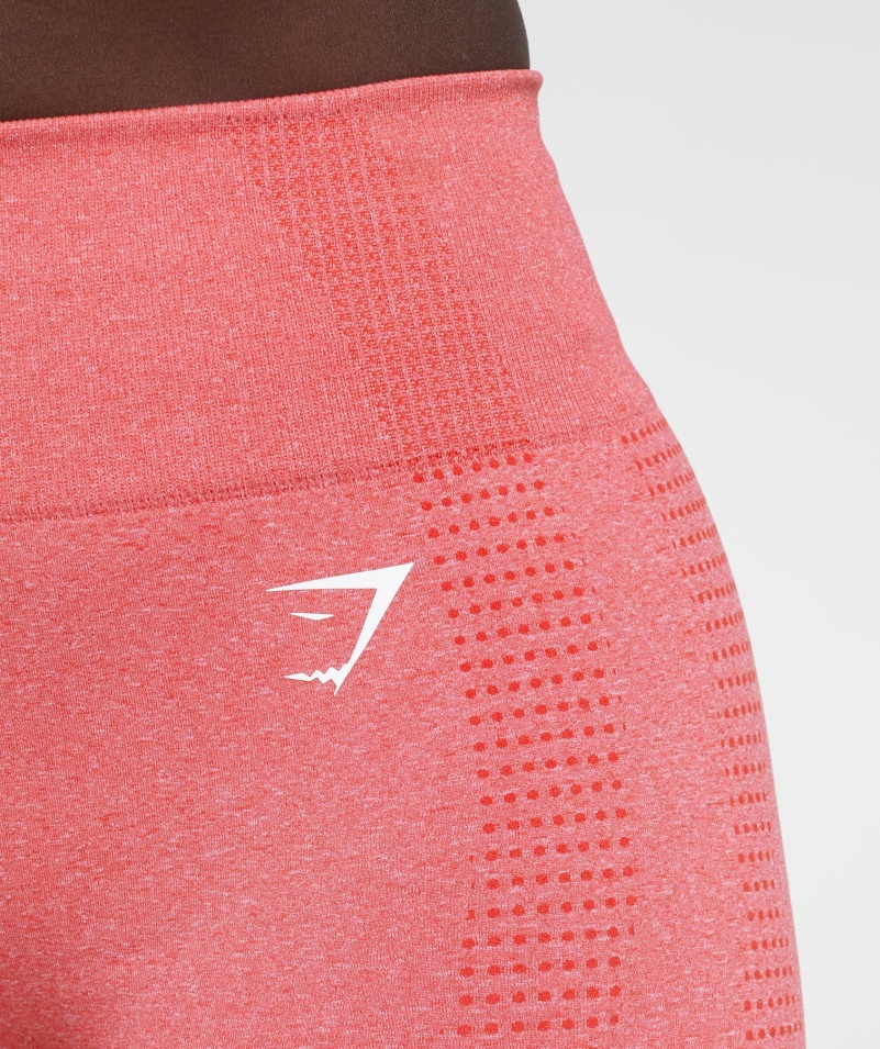Gymshark Vital Bezšvové 2.0 šortky Chilli Red Marl