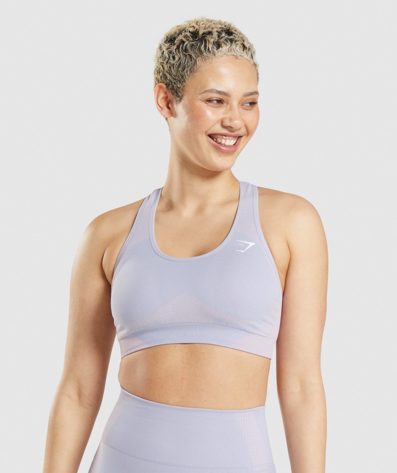 Gymshark Vital Bezšvová 2.0 športová Podprsenka Moonstone Blue Marl
