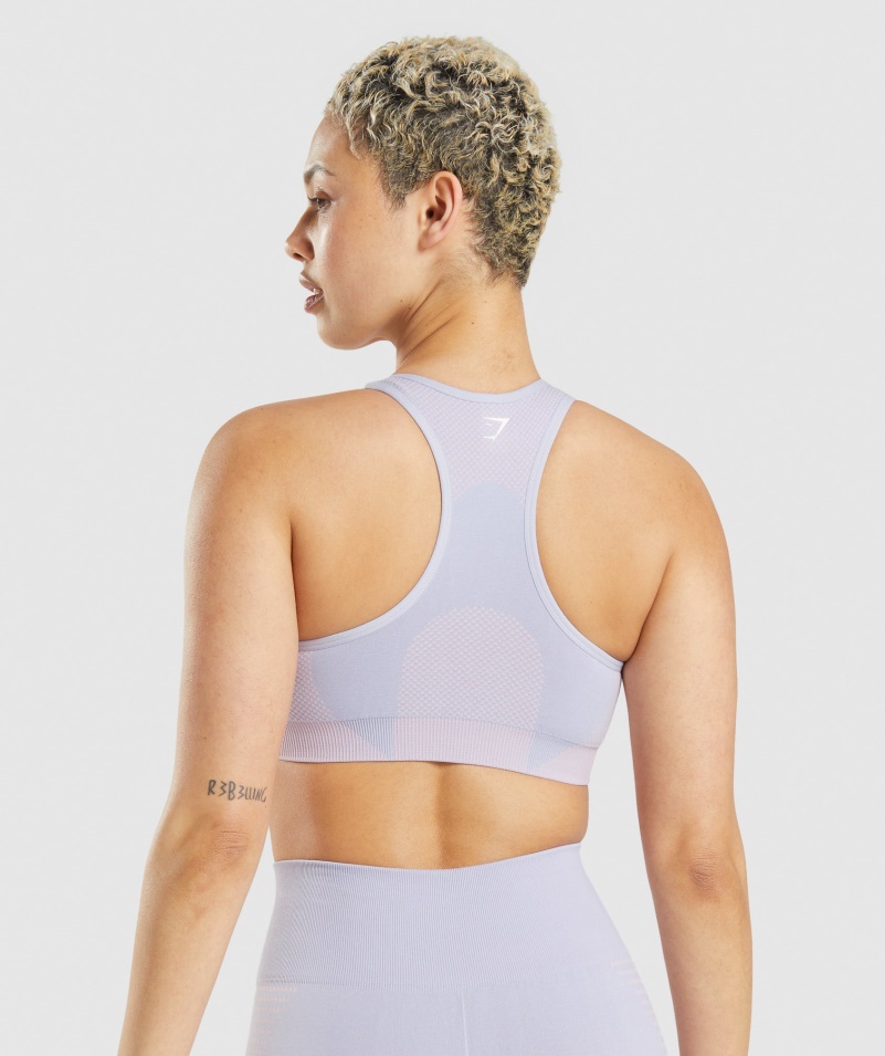 Gymshark Vital Bezšvová 2.0 športová Podprsenka Moonstone Blue Marl