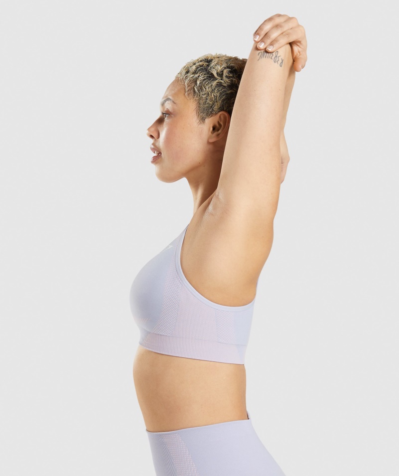 Gymshark Vital Bezšvová 2.0 športová Podprsenka Moonstone Blue Marl