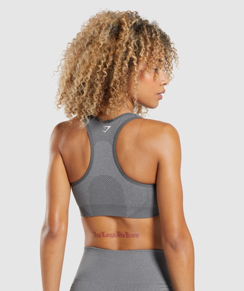 Gymshark Vital Bezšvová 2.0 športová Podprsenka Smokey Grey Marl