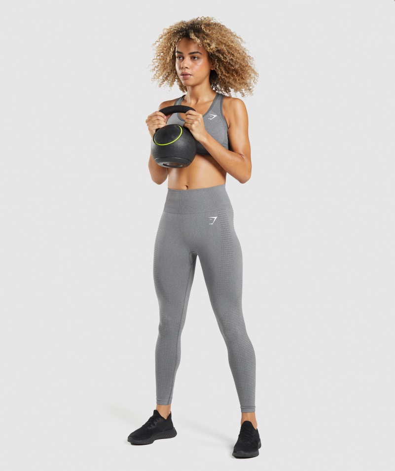 Gymshark Vital Bezšvová 2.0 športová Podprsenka Smokey Grey Marl