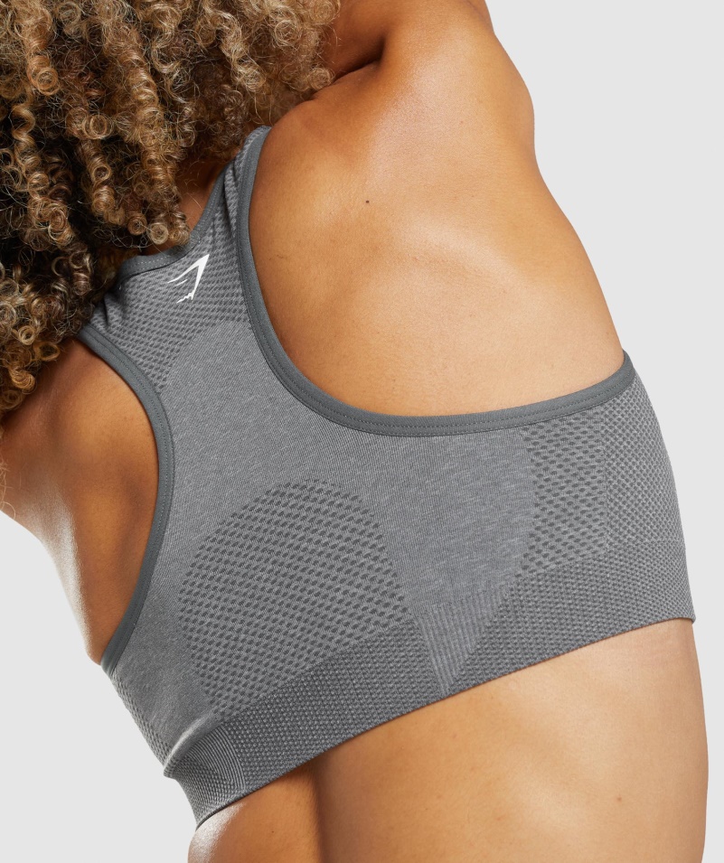 Gymshark Vital Bezšvová 2.0 športová Podprsenka Smokey Grey Marl