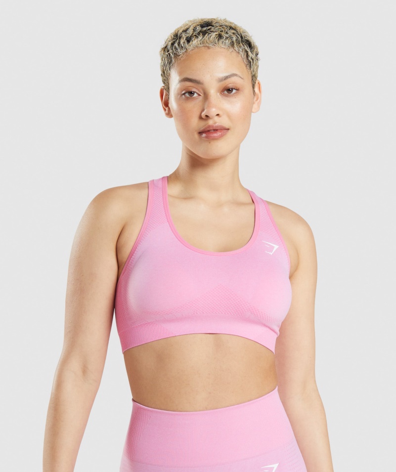 Gymshark Vital Bezšvová 2.0 športová Podprsenka Sorbet Pink Marl