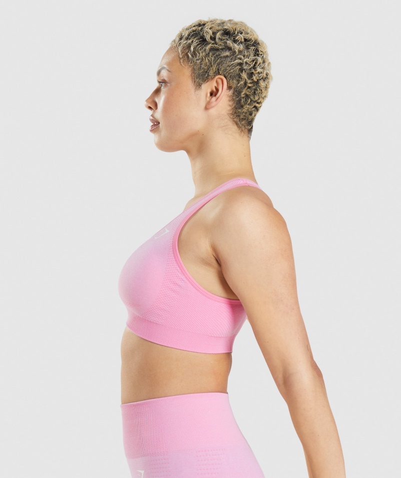 Gymshark Vital Bezšvová 2.0 športová Podprsenka Sorbet Pink Marl