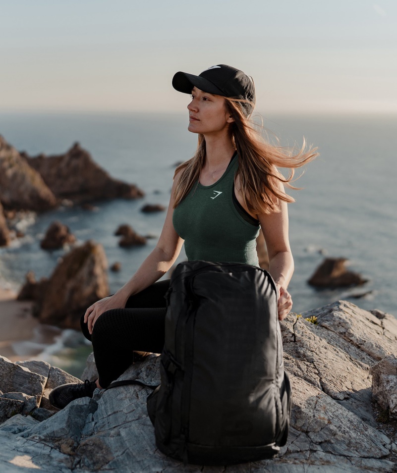 Gymshark Vital Bezšvová 2.0 Vesta Tmavozelená Marl