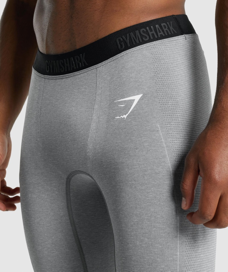 Gymshark Vitálne Bezšvové Legíny Drevené Uhlie Marl