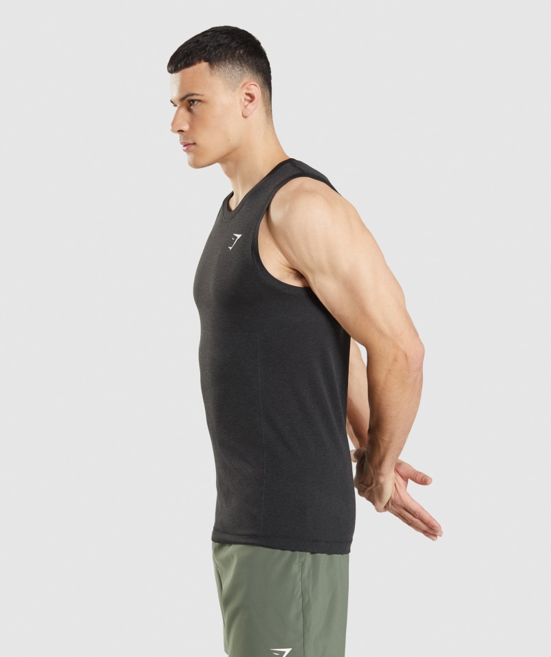 Gymshark Vital Bezšvový ľahký Tank Black Marl