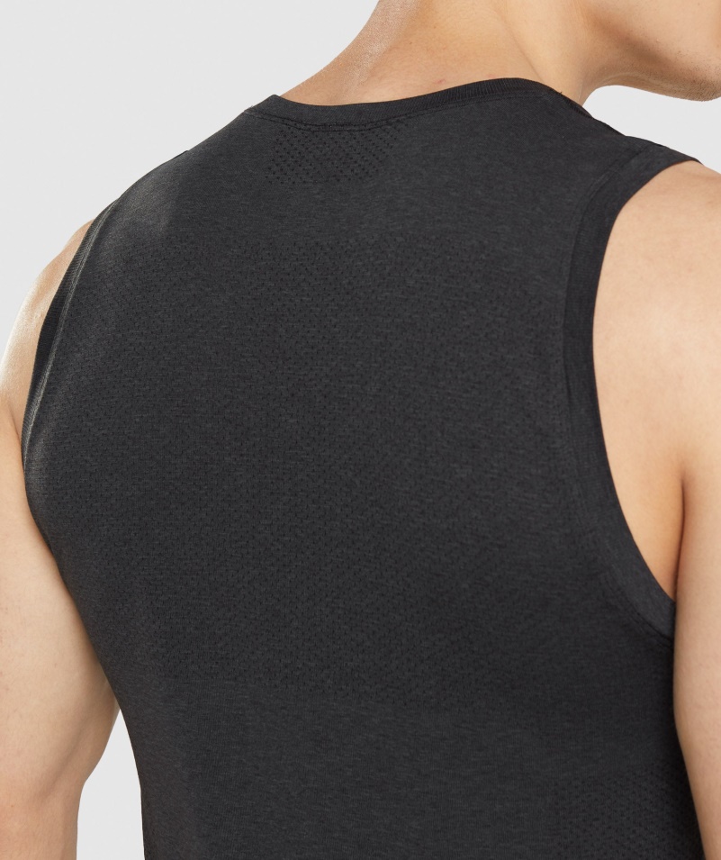 Gymshark Vital Bezšvový ľahký Tank Black Marl