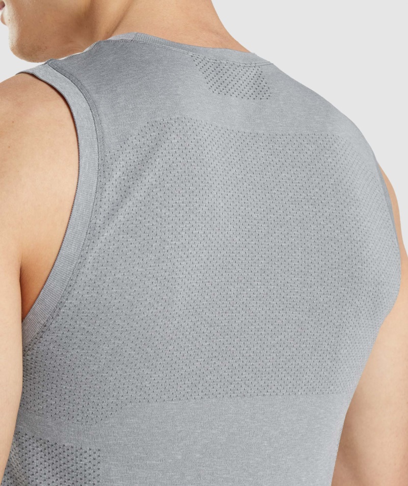 Gymshark Vitálny Bezšvový ľahký Tank Uhľovo Sivá Marl