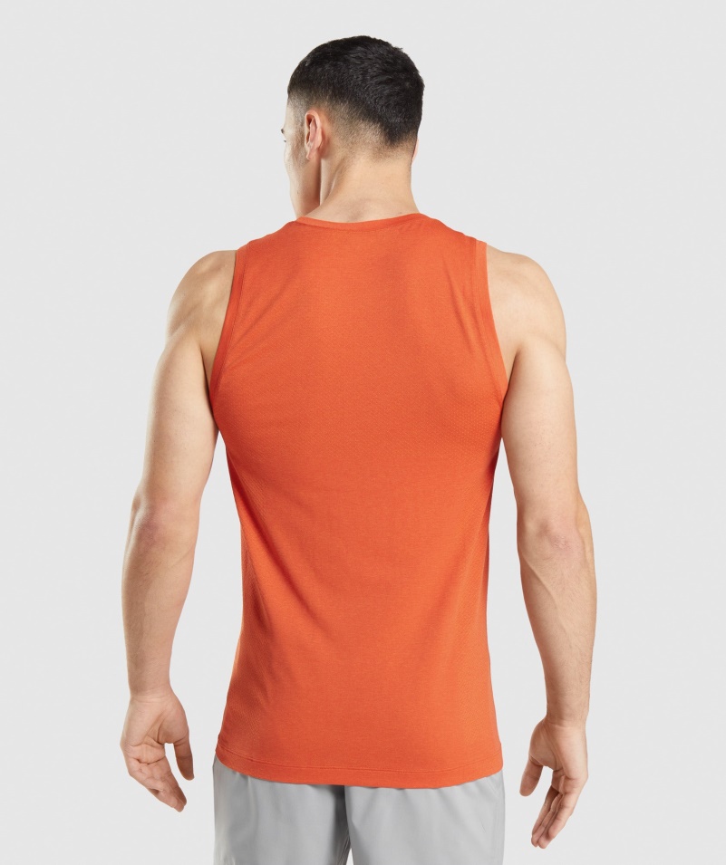 Gymshark Vital Bezšvová ľahká Nádrž Papája Oranžová Marl