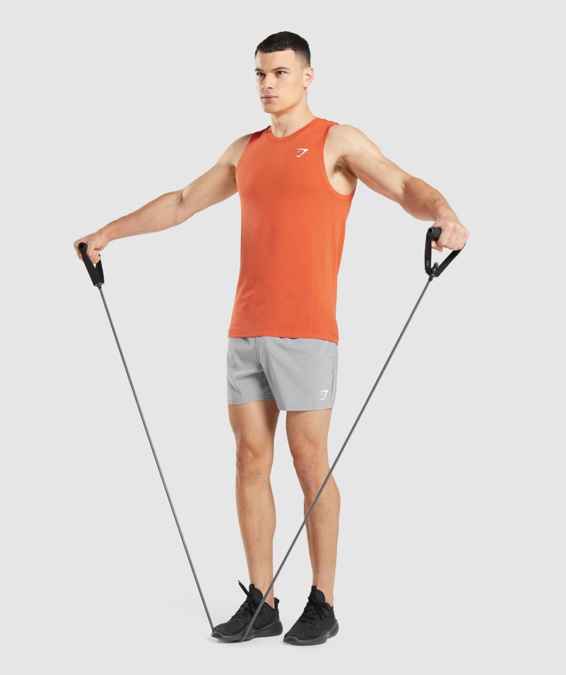 Gymshark Vital Bezšvová ľahká Nádrž Papája Oranžová Marl