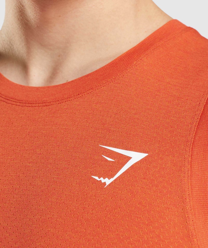 Gymshark Vital Bezšvová ľahká Nádrž Papája Oranžová Marl