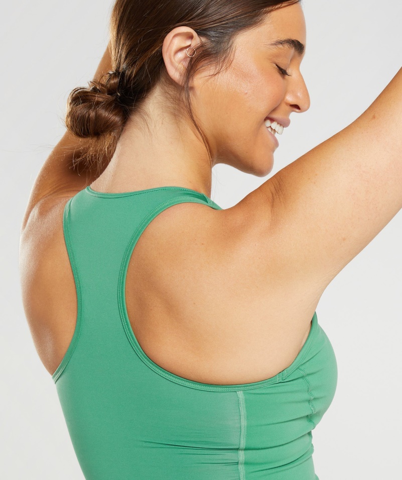 Gymshark Whitney Crop Tank Palmová Zelená