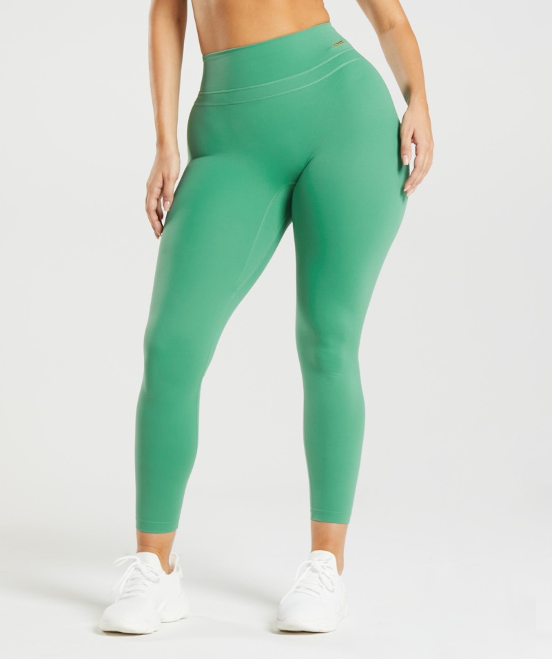 Gymshark Whitney High Rise Legíny Palmovo Zelené
