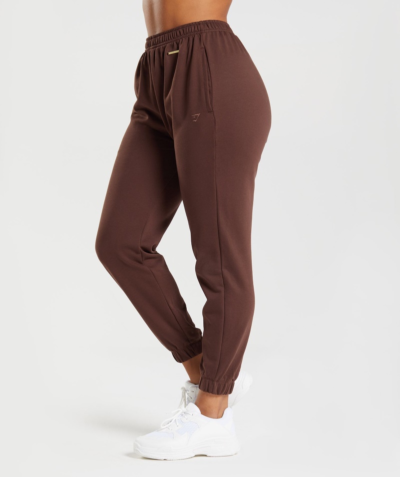 Gymshark Whitney Voľné Joggers Oživiť Hnedé