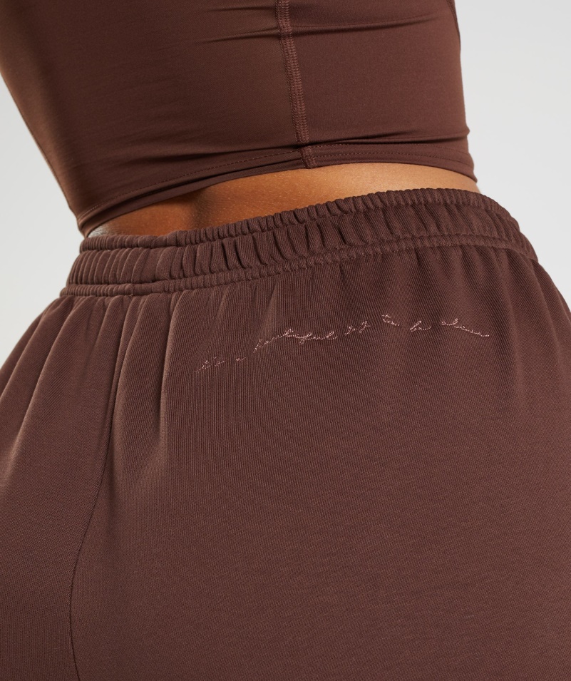 Gymshark Whitney Voľné Joggers Oživiť Hnedé