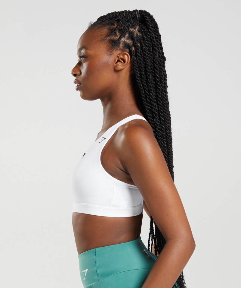 Gymshark športová Podprsenka Na Zips Biela